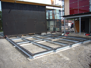 Stahlträger-Auflage Fundament-Stahlkonstruktion