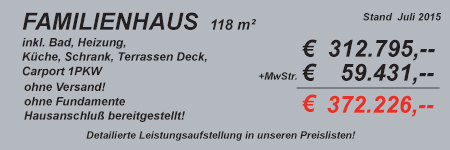 Preise Familienhaus Preise Familienhaus