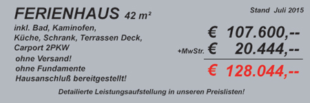 Preise Ferienhaus Preise Ferienhaus