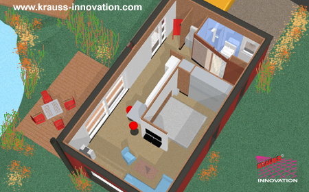 Ferienhaus EG Sued-Ost Ferienhaus Grundriss S-O