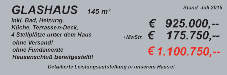 Preise Glashaus Preise Glashaus