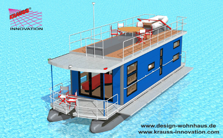 Hausboot Ansichten Bug Backbord Ansicht