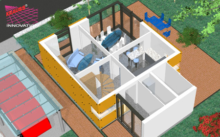 Das kleine MINIHAUS Mini-Haus Grundriss Erdgeschoss Nord-Ost