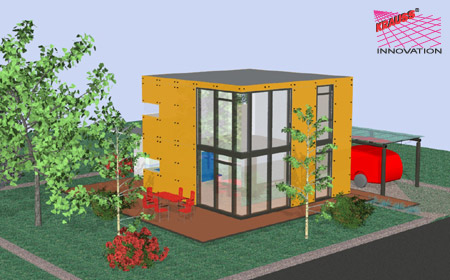 Das kleine MINIHAUS Mini-Haus Ansicht Sued-West