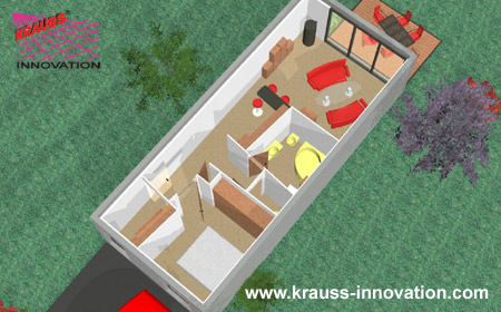 Modulhaus Grundriss Nord-West Modulhaus