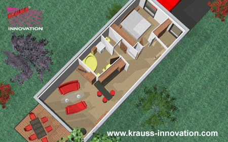 Modulhaus Grundriss Sued-Ost Modulhaus
