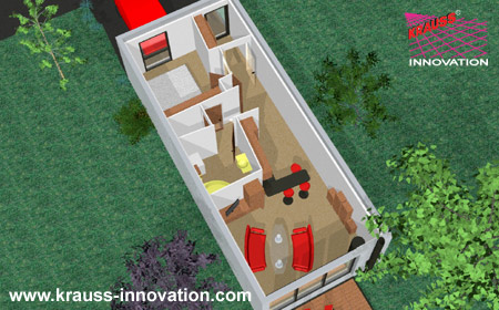 Modulhaus Grundriss Sued-West Modulhaus