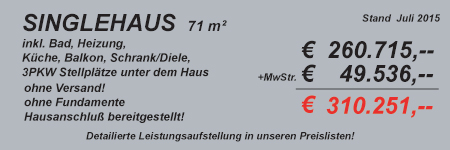 Preise Singlehaus Preise Singlehaus