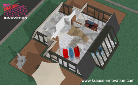 Wald-Haus Grundriss Erdgeschoss Sued-West